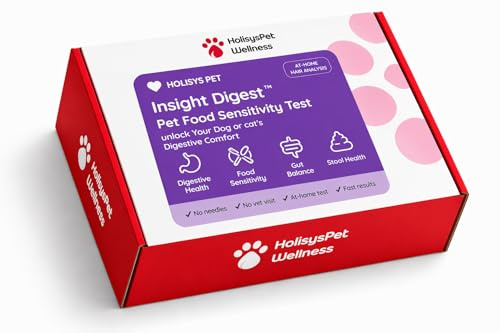 Pet Sensitivity Test Kit for Dogs & Cats – Digestive Health & Gut Balance – At-Home Hair-Based Analysis – Supports Sensitive Stomach, Digestion & Food Reactions – Holisys Insight Digest™