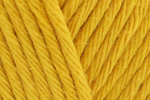 Yarnsmiths Cotton Aran Crochet Yarn - 50g - Pack of 10 - Harvest Gold (4147), 100% Cotton Anti-Split Soft Knitting Wool Yarn with Matte Finish for Toys & Homewares