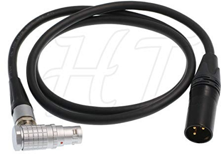 HangTon 24V Power Cable for ARRI Alexa 35, Mini, Amira, Alexa Mini LF Camera (XLR3M 1m, Right Angle 8-Pin)