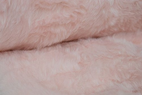 StoffBook rosa kunstfell teddyfell zottelfell kuschelfell fellimitat für nähen, basteln & dekoration, weiches plüschstoff, pelzimitat, webpelz, stoff zum kleben, d108