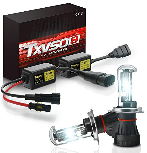 ZH-VBC H4 12V 55W Xenon Lampen, Xenon HID Conversion Kit Scheinwerfer, Hell Weiß Xenon Look Ersatz Scheinwerfer Halogen Auto Lampe, 6000K/8000K/10000K/12000K,12000K