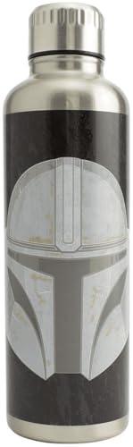 Paladone Mandalorian Metallwasserflasche, Edelstahl, 500 Milliliter