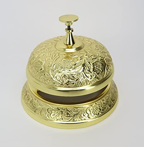 Clever-Deko edle Hotelglocke Rezeptionsglocke Stammtischglocke Barglocke Tresenglocke GOLDEN - Messing