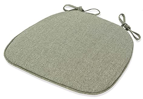 AORUI Set of 4 Kitchen Dining Chair Pad with Ties, Non-Slip Chair Seat Pads D-Shaped Cushion for Garden Patio Home Office Indoor Outdoor