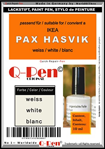 Q-Pen Original Lackstift Touch-up Paint for IKEA PAX Hasvik white - by