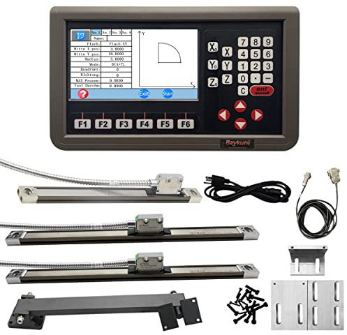 IP67 Magnetic Scale DRO 1um Resolution 12x36x16inch Travel Length LCD Metal Shell 3 Axis Digital Readout Display DRO CNC Milling Machine 320mm 920mm 420mm Travel lengt,US Stock