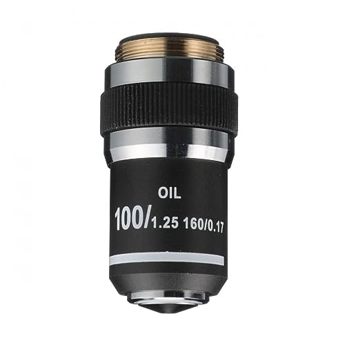 Accu-Scope Microscope Objective, 100xR Oil DIN Achromat - N.A. 1.25-0.12mm Working Distance - 160mm Length - Fits Accu-Scope EXC-120 Series Microscopes