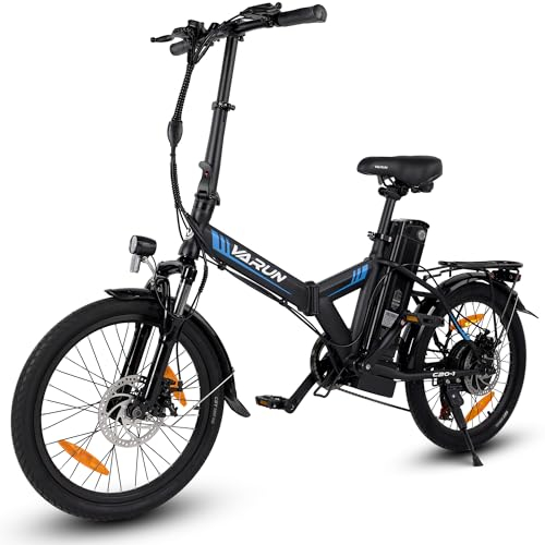VARUN E Bike, 20 Zoll E-Bike Klapprad mit 48V Lithium-Akku, 250W Motor, E-Bikes Damen Herren mit 5 Modi, 7-Gang Getriebe, Pedelec Elektrofahrrad City Ebike mit LCD-Display, EU-Konformes