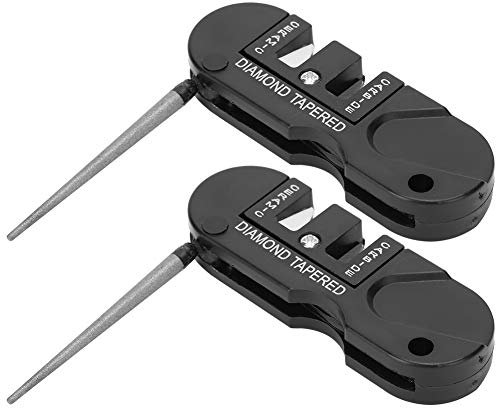 Pocket Knife Sharpener Portable Tapered Rod Sharpener for Outdoors EDC 2pcs
