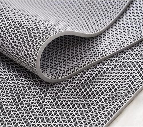 BWKJMY Tapis de drainage antidérapant 300 x 90 cm - Tapis de sol imperméable pour intérieur et extérieur - Tapis en caoutchouc en forme de S pour piscine, cuisine, salle de bain, restaurant, jardin