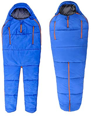 CCKUHN Camping-Schlafsäcke, Schlafsäcke für Erwachsene, Winterschlafsack, mit Kompressionsbeutel, (Blau)