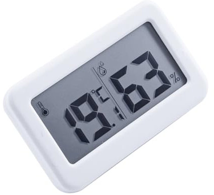 Alipis 1stück Temperatur Und Feuchtigkeitsmesser Mit Uhr Lcd-anzeige Alarmfunktion Für Schlafzimmer Wohnräume Und Präzise Messungen Für Temperatur Und Luftfeuchtigkeit
