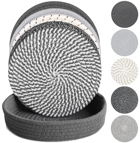 KITLAB 10 Inch Trivets for Hot Dishes, Hot Pots and Pans, 5 Pcs