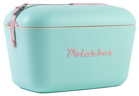 Polarbox Cooler - Hielera Retro de Playa, Vintage, para Picnic, Bolsa de Almuerzo, portátil, para Viajes, Camping, Senderismo, Estilo años 90, Extra Grande, Ligera, para latas, Cervezas y Bebidas