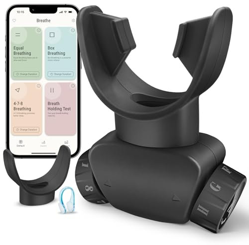 TOPESTKING Atemtrainer, verstellbar und tragbar, leicht zu reinigen, für Alltag, Fitness und Sport
