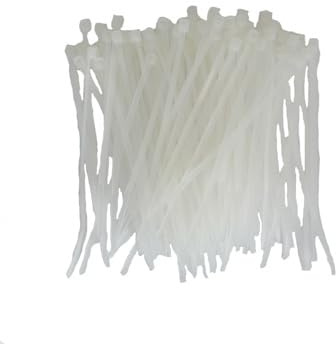 Cable Tie White, 100mm x 2.5mm, Nylon Cable Management, Pack of 100