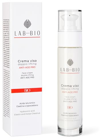 Crema Viso Anti-Age Acido Ialuronico, Elastina - Crema Idratante Viso Antirughe con Acido Ialuronico, Centella Asiatica, Timo, Ip-pocastano, Ortica, Olio di Germe di Grano - Idratante Donna e Uomini
