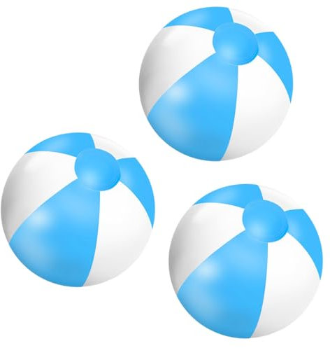 Lot de 3 ballons de plage gonflables pour piscine, fête, plage, jardin