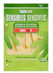 Genérico Lot de 3 gants en latex vert forêt verte grande taille