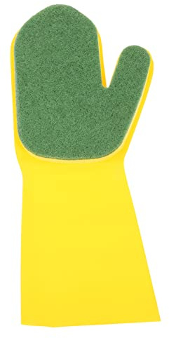 QUMIIRITY Reusable Latex Cleaning Gloves for Household Chores Non Slip Kitchen Dishwashing Gloves Durable Flexible for Washing Dishes Scrubbing One Yellow Green