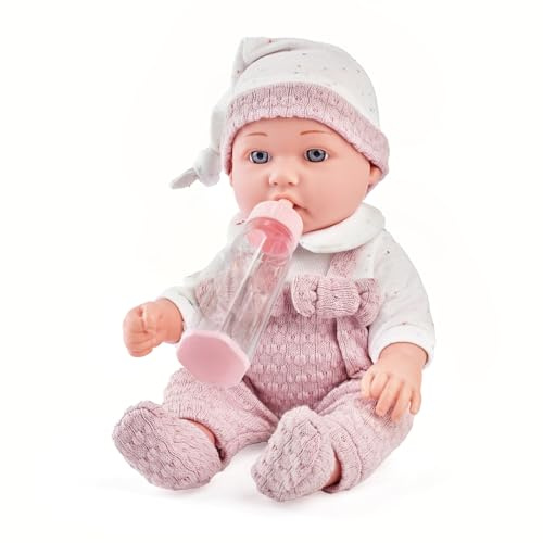 eDollable Set di Bambole per Ragazze da 30cm: Include Biberon, Ciuccio, Abiti, Coperta Morbida e Accessori Completi per il Gioco di Finzione, Ideale per Bambini dai 3 Anni In Su.