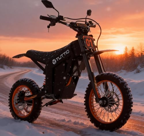 Tuttio Soleil01-BF Electric Dirt Bike – 48V 21AH 2000W Fat Tire Off-Road E-Motorcycle with Hydraulic Brakes – Reinforced Frame Design, 200NM, Long Range for Teens & Adults (SOLEIL01-BF)