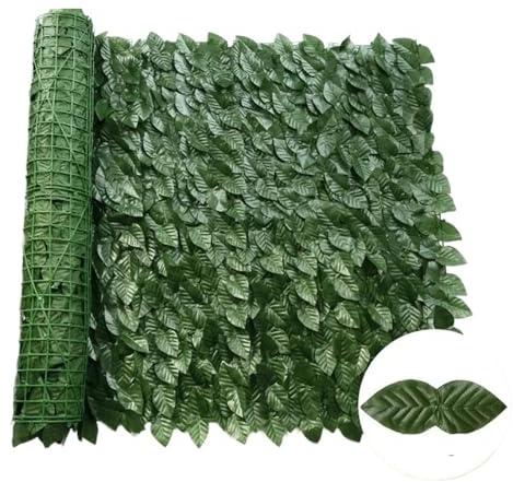 TXLEAPEY Künstliche Blätter Sichtschutz Zaun Bildschirm Gefälschte Hecke Panels Balkon Efeu Blätter for Wand Garten Terrasse Decor(WL-PT-SLL,50x500CM)
