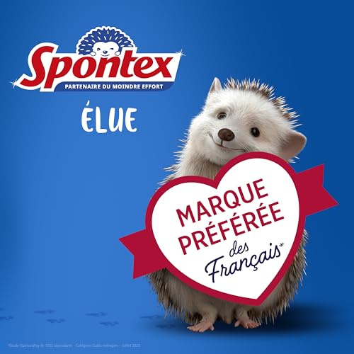 SPONTEX - Eponge Fini les efforts - 2 éponges grattantes désincrustantes vertes format XL - Formule carbone