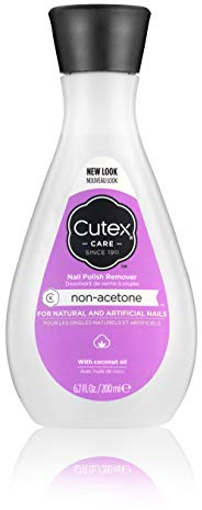 Cutex Non Acetone Rimuovi Smalto Professionale Unghie Nail Remover Solvente Senza Acetone Con Olio Di Cocco, Rimozione Delicata, Per Unghie Naturali E Artificiali, 200 Millilitro