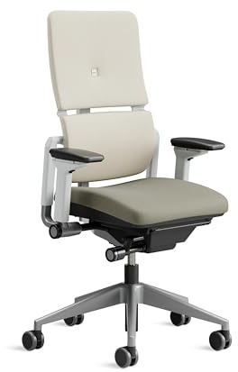 Steelcase Ergonomischer Bürostuhl: Please, 3D-Armlehnen, Trüffel | Unabhängige Rückenlehnenverstellung, Premium-Materialien, bis 150 kg und 190 cm, sitzkomfort