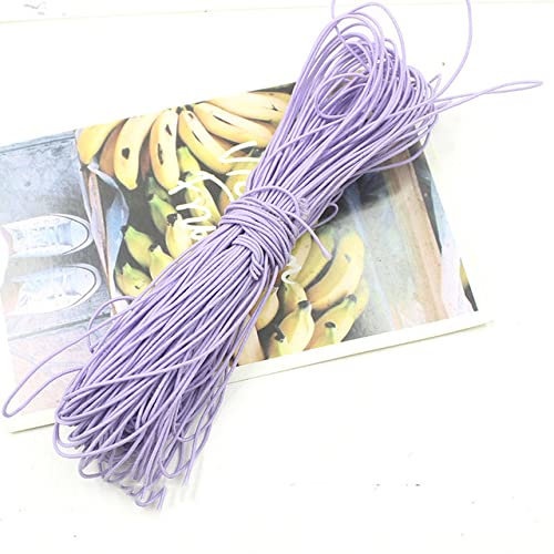 0.8 mm 1.2 mm di diametro Cordoncino elastico elasticizzato Cordoncino elasticizzato in gomma colorato avvolto in cotone colorato per creare gioielli fai da te-viola chiaro, 0.8 mm circa 22 yard