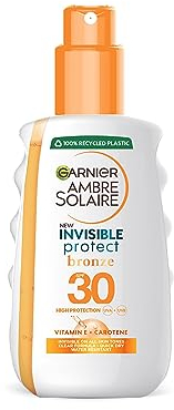 Garnier Ambre Solaire Invisible Protect Bronze, Sun Protection Spray SPF30, 200ml