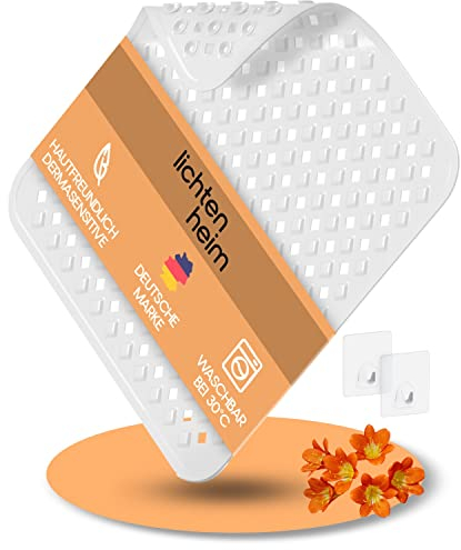 LICHTENHEIM Duschmatte rutschfest 53x53cm | BPA frei Antirutschmatte Dusche | Rutschmatte quadratisch für Baby, Kinder & Senioren | Anti Rutsch Dusch Matte | Duscheinlage Fußmatte Weiß