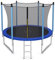 GOPLUS Ø244cm Trampoline pour Enfant avec Filet de Sécurité & Échelle, Cadre en Acier, Charge 80kg, Trampoline Intérieur Extérieur pour Enfants 6 Ans+