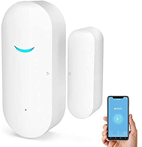 4-Pack Smart Door/Window Sensor: WiFi Alarm, Wireless Alerts, Compatible with Alexa/Google Assistant