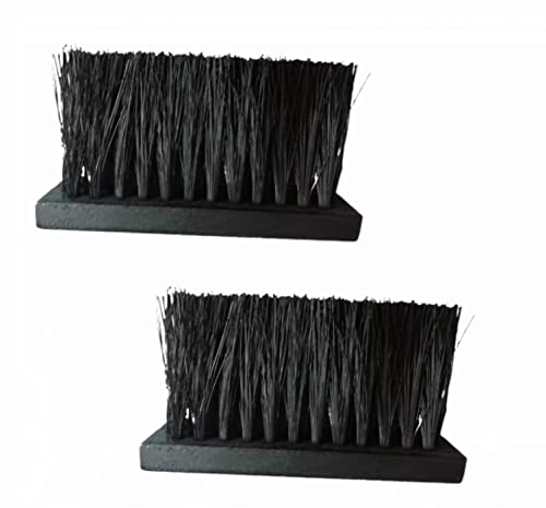 2 Stück Kaminbürsten, Ersatzbesen für Kaminbesteck, länglicher Ersatz-Ersatzbürstenkopf-Nachfüllpack Holzgriff Runde Form Bürstenkopf Kamin Feuerherd Kaminbürste für Zuhause und Kaminreinigung