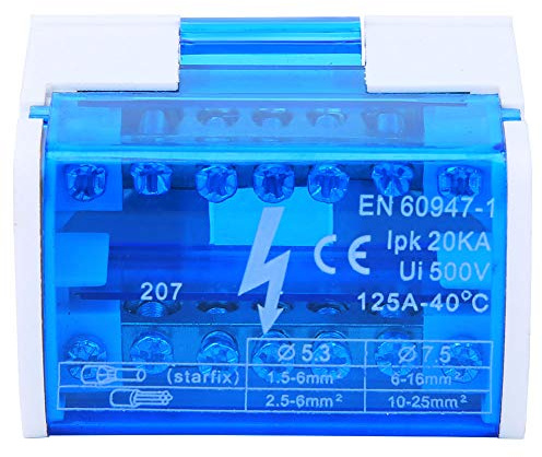 Scatola di Distribuzione Terminale Din Rail a 2 Livelli con Copertura Trasparente 207 per Cabine Elettriche