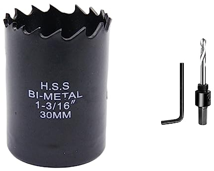 Sega a tazza 30mm LAIWEI bi-metallo fresa a tazza circolare HSS, spessore 1,8 mm, profondità di taglio fino a 38 mm, adatto per legno, plastica, cartongesso e tubi metallici