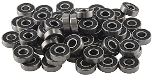 Giilayky 60 StüCk/Set 608 Lager ABEC-5 8X22X7 Mm Tiefe Nut Kohlen Stoffstahl Abgedichtete Lager