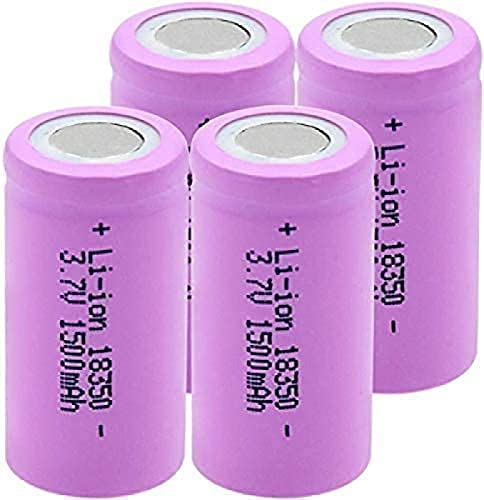 Batterie Li-ION 18350 3.7V 1500Mah Rechargeable pour Lampe De Poche,4PCS