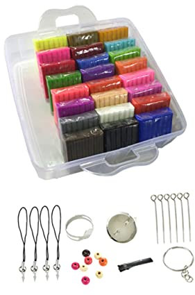 NUOBESTY 1 Satz 24 Zubehör Aus Ton Modelliermasse-kit Ofen Backen Ton -kit Kind Puzzle Polymer-ton