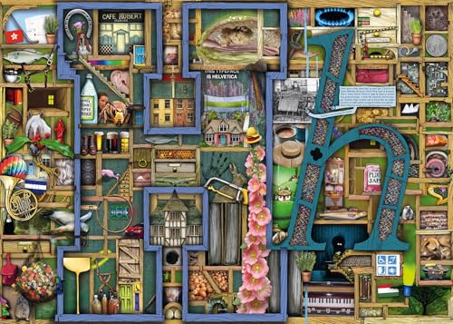Ravensburger 12000144 - Awesome Alphabet H - Puzzle 1000 Teile - Erwachsene und Jugendliche ab 14 Jahren