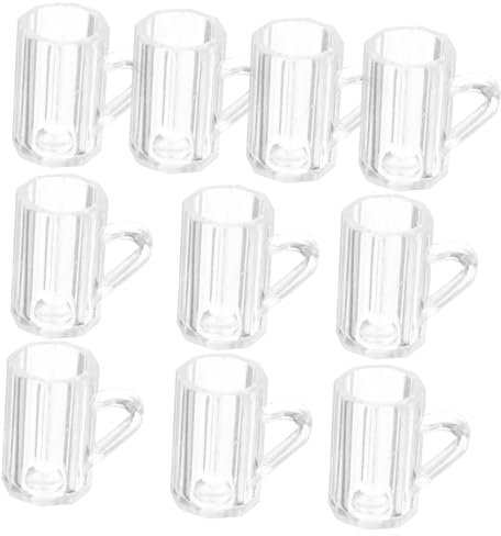 KOMBIUDA 10 Pezzi Miniatura Boccali Di Birra Tazza Per Bere Casa Miniatura Forniture Realistiche Piccole Cose Accessori