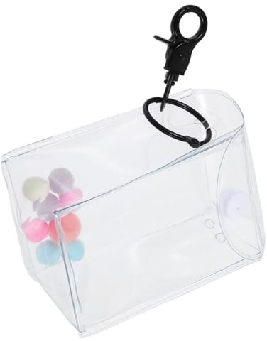 TOYANDONA Transparente Aufbewahrungstasche Für Mini Puppen Mit Schlüsselanhänger Großer Kapazität Robust Reißverschlussgesichert Zum Sammeln Und Präsentieren Praktische Hängefunktion