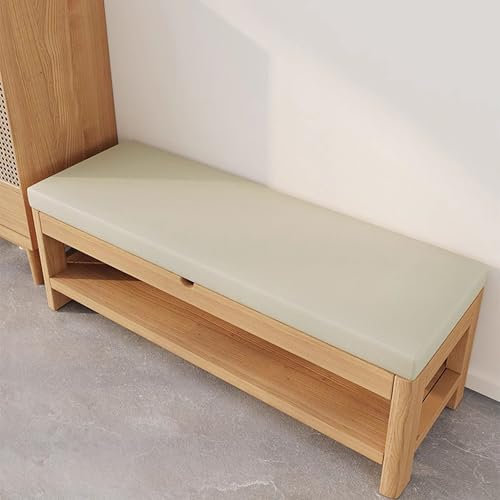 XIEMINLE Schuhbankkissen aus Leder, für Innenmöbel, Bankauflage mit rutschfester Unterseite, Esszimmerstuhl-Sitzmatte, Schaukelkissen mit Reißverschluss für Fenster, Küche, Zuhause (200 x 40 x 5 cm,