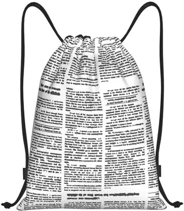Rucksack Mit Kordelzug Zeitung Zuziehbeutel Mädchen Klapprucksack Faltbar Gymnastikbeutel, Für Schule, Strandurlaub, Yoga, 36x42cm