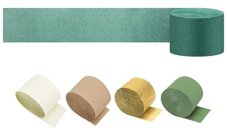 ZwaitL 5 Rollen Papier-Luftschlangen, 5 Farben, bunte Papier-Hängedekoration für Hochzeit, Geburtstag, Baby