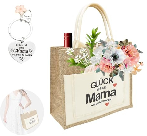 Zequech Jute cadeautas voor vrouwen, gepersonaliseerde vierkante gebreide tas, herbruikbare haken voor handtassen, strandvakantie, supermarkt voor vrouwen, verjaardagscadeaus
