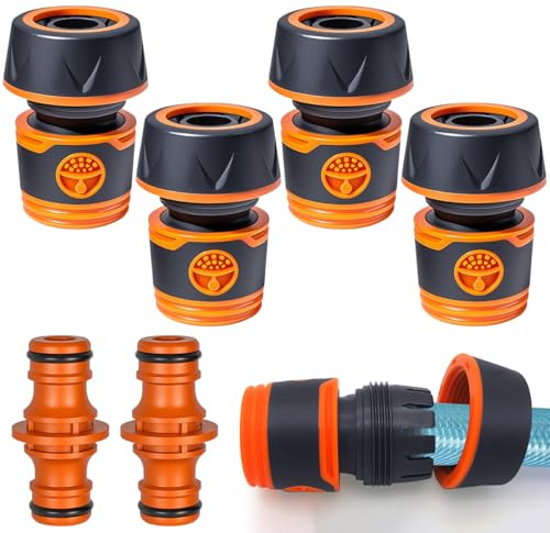 4 pièces, raccords pour tuyaux, raccord de jardin, connecteur pour tuyau d’arrosage (19 mm)