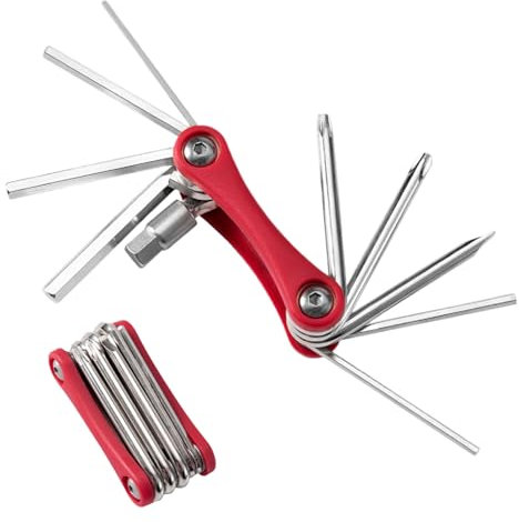 Eventerde Multi -Tool, Radsport -Multi -Tool -Kit - Tragbares Mountainbike -Werkzeug - Leichtes Faltungsreparatur -Gadget mit Sechskantschlüssel -Radsportzubehör für Männer und Frauen